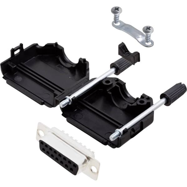 encitech DPPK15-BK-DMS-K 6355-0054-12 D-Sub honkontakt set 180 ° Antal poler: 15 Lödhona 1 set