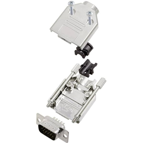 encitech DTPK09-M-HDP15-K 6355-0056-01 D-Sub stiftlist set 180 ° Antal poler: 15 Lödhona 1 set