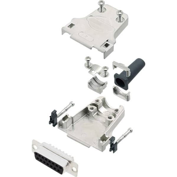encitech DTZF15-DBS-K 6355-0044-12 D-Sub honkontakt set 180 ° Antal poler: 15 Lödhona 1 set