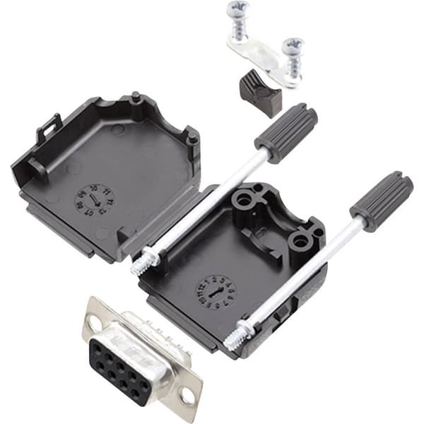 encitech DPPK09-BK-DMS-K 6355-0054-11 D-Sub honkontakt set 180 ° Antal poler: 9 Lödhona 1 set