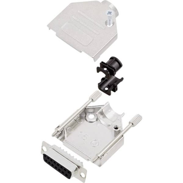 encitech DTZK15-DBS-K 6355-0002-12 D-Sub honkontakt set 180 ° Antal poler: 15 Lödhona 1 set