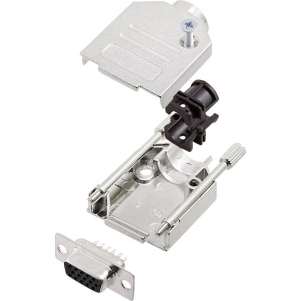 encitech DTZK09-HDS15-K 6355-0012-11 D-Sub honkontakt set 180 ° Antal poler: 15 Lödhona 1 set