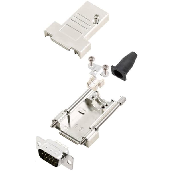 encitech DTSL09-T-JSRG+HDP15-K 6355-0041-01 D-Sub stiftlist set 180 ° Antal poler: 15 Lödhona 1 set