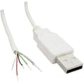 Miniatyrbild 1 av 2: USB En manlig 2,0 med öppen kabelände Kontakt hane rak USB A kontakt 2.0 10080110 BKL Electronic Innehåll: 1 st