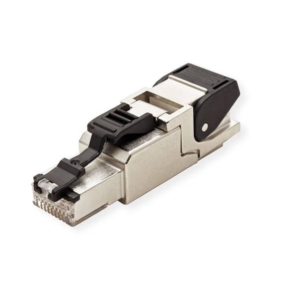 Telegärtner 100023038 RJ45-kontakt CAT 6A skärmad 100023038 Kontakt hane rak Antal poler (RJ) 8P8C Metall 1 st