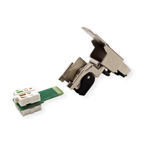 Telegärtner 100023038 RJ45-kontakt CAT 6A skärmad 100023038 Kontakt hane rak Antal poler (RJ) 8P8C Metall 1 st