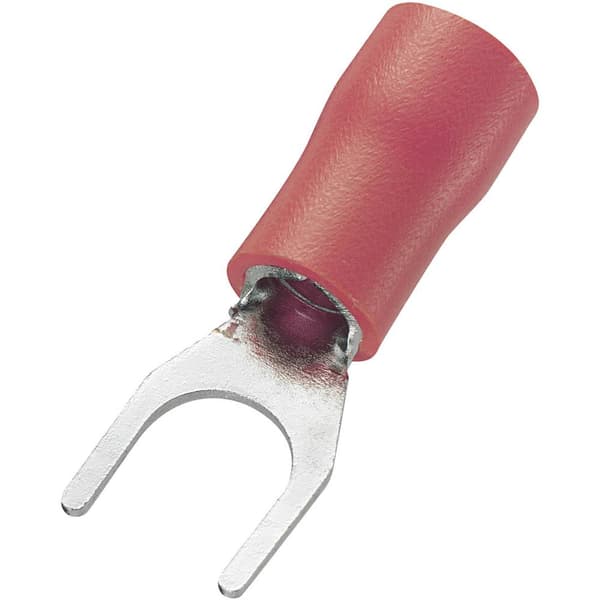 TRU COMPONENTS 745254 Gaffelkabelsko 0.50 mm² 1.50 mm² Hål-Ø=4.3 mm Delisolerad Röd 100 st