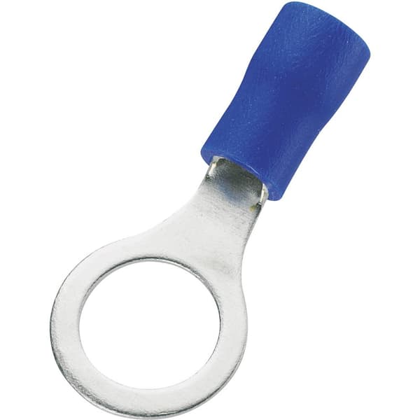 TRU COMPONENTS 746581 Ringkabelsko Tvärsnitt (max.)=2.50 mm² Hål-Ø=8.4 mm Delisolerad Blå 100 st