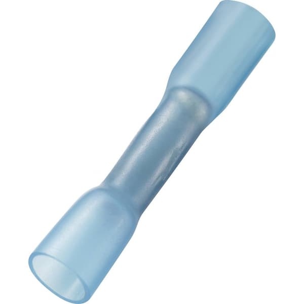 TRU COMPONENTS 739128 Skarvdon med krympslang 1.50 mm² Helisolerad Blå 30 st