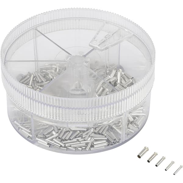 TRU COMPONENTS 739773 Ändhylsa sortiment 0.5 mm², 0.75 mm², 1 mm², 1.5 mm², 2.5 mm² Oisolerad Metall 500 st