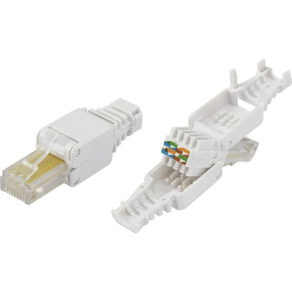TRU COMPONENTS 93014c935 RJ45-kontakt, utan verktyg Kontakt hane rak Natur 1 st