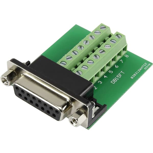 TRU COMPONENTS DSUB15F-16TB-2 1229333 D-Sub anslutning 90 ° Antal poler: 15 Skruv 1 st