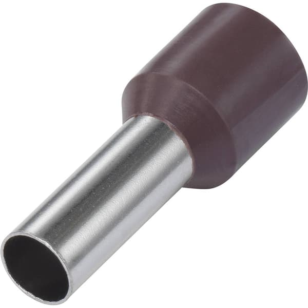 TRU COMPONENTS 1091300 Ändhylsa 6 mm² Delisolerad Svart 100 st