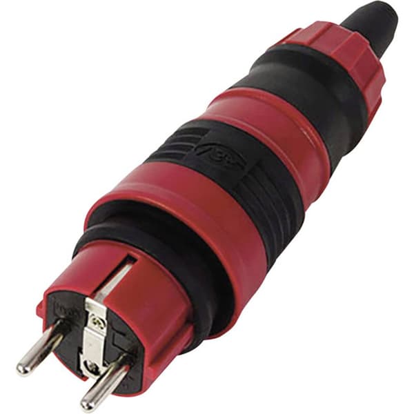 REV 0018211000 Stickpropp Polykarbonat, Gummi 230 V Röd, Svart IP44