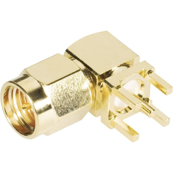 TRU COMPONENTS 1579338 SMA-kontaktdon Kontakt hane inbyggd horisontell 50 Ω 1 st