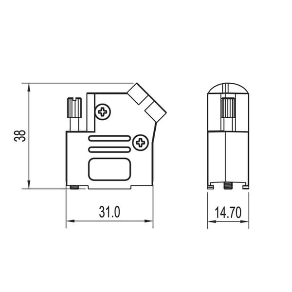 encitech 6560-0706-11 D45ZK09HI-K D-sub hölje Antal poler: 9 Helmetall 45 ° Silver 1 st