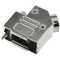 Miniatyrbild 1 av 4: encitech 6560-0706-11 D45ZK09HI-K D-sub hölje Antal poler: 9 Helmetall 45 ° Silver 1 st