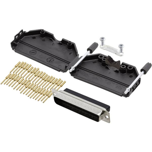 encitech DPPK37-BK-DBCP-K 6355-0078-04 D-Sub stiftlist set 180 ° Antal poler: 37 Crimp 1 st