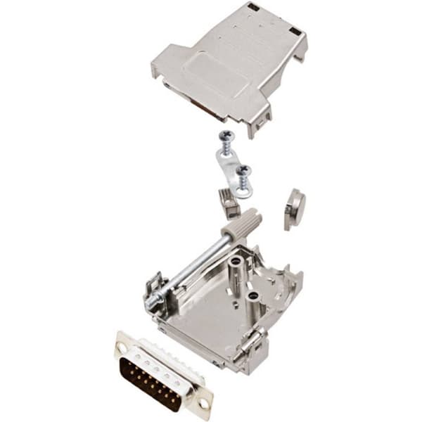 encitech DSSK15-M-DMP-K 6355-0084-22 D-Sub stiftlist set 45 °, 180 ° Antal poler: 15 Lödhona 1 st