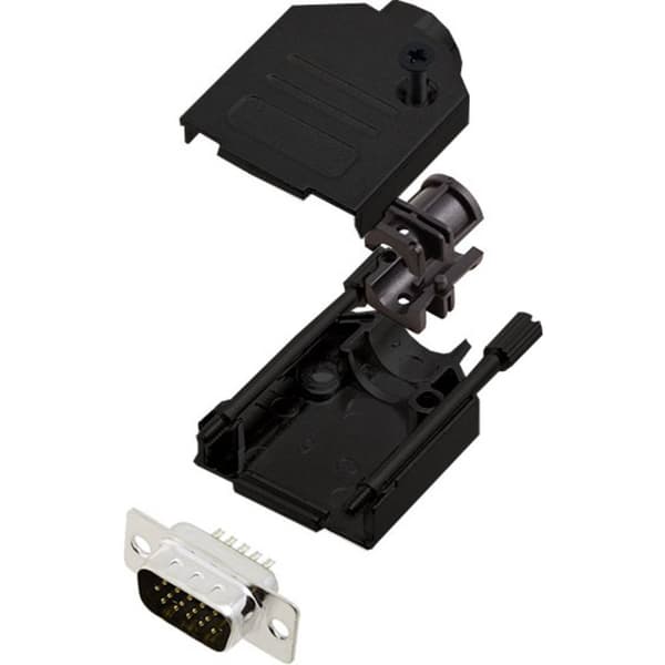encitech DTZK09-BK-HDP15-K 6355-0102-01 D-Sub stiftlist set 180 ° Antal poler: 15 Lödhona 1 st