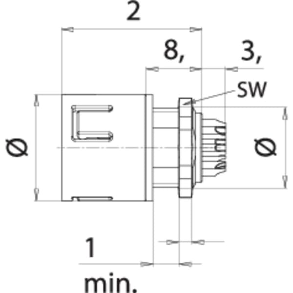 binder 99 9115 50 05 Subminiatyr-rundkontaktanslutning Flänsstickkontakt Totalt antal poler: 5 1 st