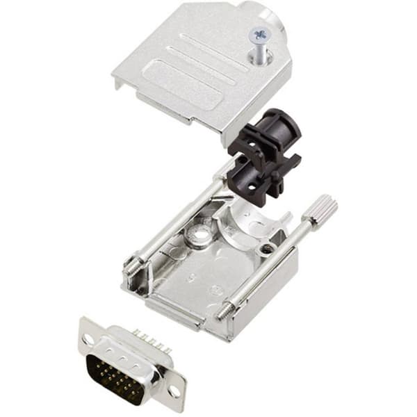 Amphenol L17DTZK09+L717HDE15P D-Sub stiftlist set 180 ° Antal poler: 15 Lödhona 1 st
