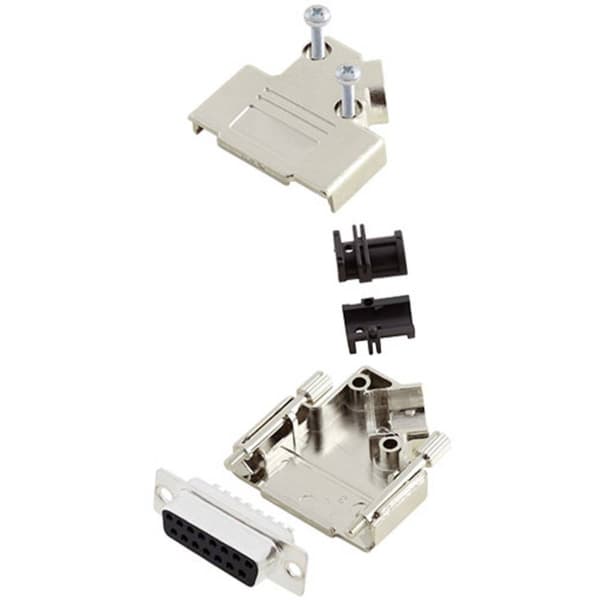 Amphenol L17D45PK-M-15+L77SDA15S D-Sub honkontakt set 45 ° Antal poler: 15 Lödhona 1 st