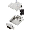 Miniatyrbild 1 av 2: Amphenol L17D45ZK15+L717SDA15P D-Sub stiftlist set 45 ° Antal poler: 15 Lödhona 1 st
