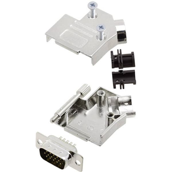 Amphenol L17D45ZK09+L717HDE15P D-Sub stiftlist set 45 ° Antal poler: 15 Lödhona 1 st