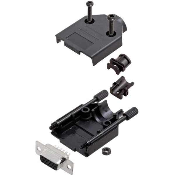 Amphenol L17DTPK-P-09+L77HDE15S D-Sub honkontakt set 180 ° Antal poler: 15 Lödhona 1 st