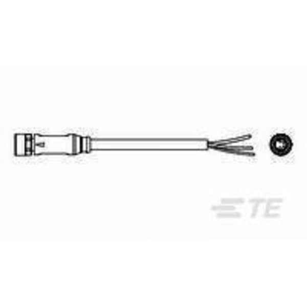 TE Connectivity 2273003-1 Sensor/ställdon-kontakt, konfektionerad M8 Hona rak 1.50 m Antal poler (RJ): 4 1 st