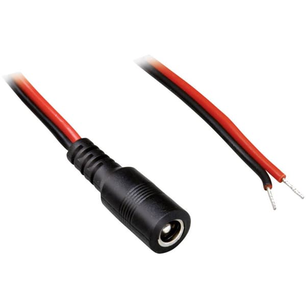 TRU COMPONENTS DC-kabel DC-hylsdon - Öppen ände 2.50 mm 5.00 m 1 st
