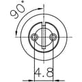Miniatyrbild 3 av 3: Lutronic 0260 02 Runt anslutningsdon Koppling rak Totalt antal poler: 2 1 st