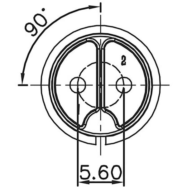 Lutronic 0251 02 Runt anslutningsdon Kontakt hane rak Totalt antal poler: 2 1 st