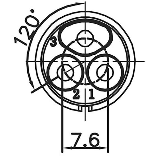 Lutronic 0252 03 Runt anslutningsdon Kontakt hane rak Totalt antal poler: 3 1 st