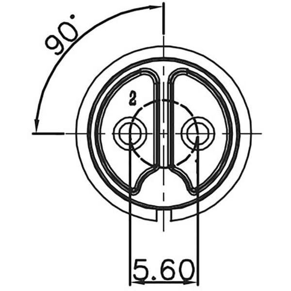 Lutronic 0271 02 Runt anslutningsdon Koppling inbyggnad Totalt antal poler: 2 1 st