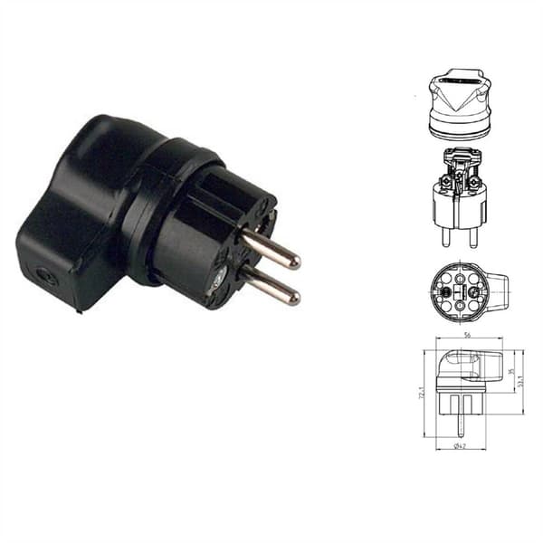 Bachmann 919.178 Stickpropp Massiv gummi Svart IP44