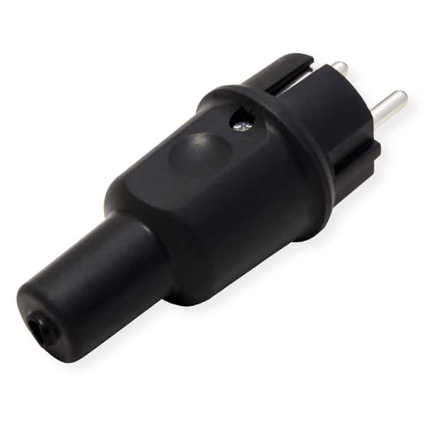 Bachmann 913.169 Stickpropp Massiv gummi 250 V Svart IP44, IP20