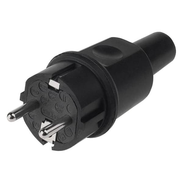Bachmann 913.169 Stickpropp Massiv gummi 250 V Svart IP44, IP20