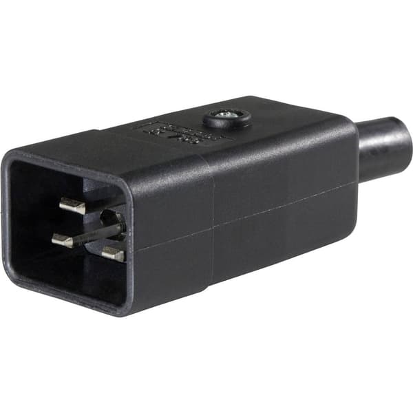 AS Schwabe 62084 IEC-kontakt Kontakt hane rak Totalt antal poler: 2 10 A Svart 1 st