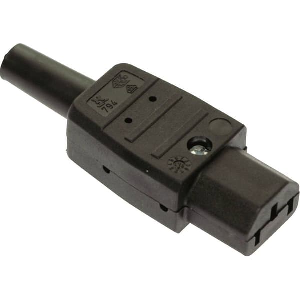 AS Schwabe 62081 IEC-kontakt Kontakt hane rak Totalt antal poler: 2 10 A Svart 1 st