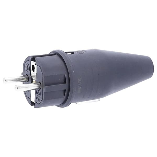 AS Schwabe 60412 Stickpropp Massiv gummi 230 V Svart IP44