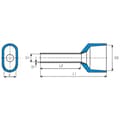 Miniatyrbild 3 av 3: Vogt Verbindungstechnik 460509D Dubbla ändhylsor 2.5 mm² Delisolerad Blå 100 st