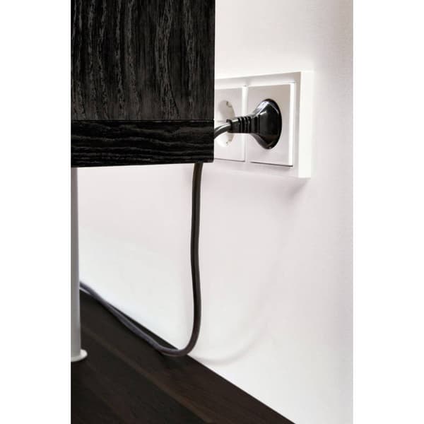EVOline 1510.0000.0100 Stickpropp flat Plast med urkopplingshjälp 230 V Svart IP20