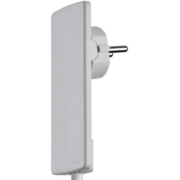 EVOline 1510.0000.0300 Stickpropp flat Plast med urkopplingshjälp 230 V Vit IP20