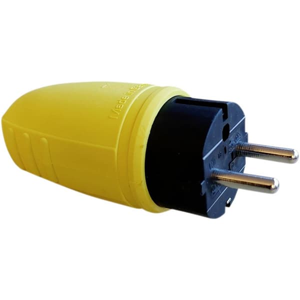 N & L 17174 Stickpropp Gummi 230 V Gul IP44