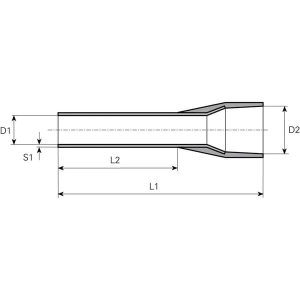 Vogt Verbindungstechnik 460812 Ändhylsa 10 mm² Delisolerad Elfenbensvit 100 st