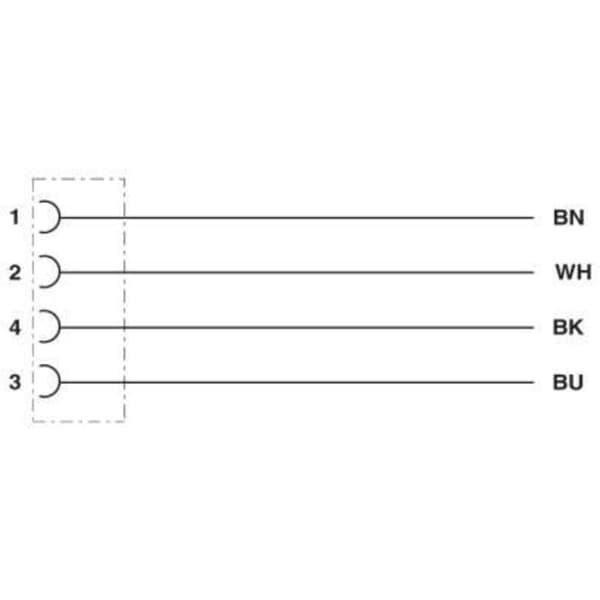 Phoenix Contact 1419632 Sensor/ställdon-kontaktdon M12 Hona inbyggd 0.50 m Antal poler (RJ): 4 1 st
