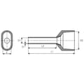 Miniatyrbild 4 av 4: Vogt Verbindungstechnik 470509D Dubbla ändhylsor 2.5 mm² Delisolerad Grå 100 st