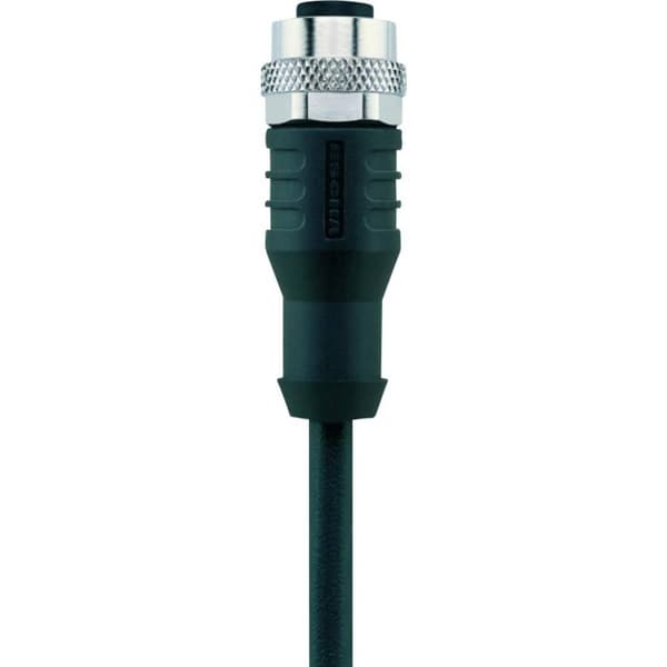 Escha 8043811 Sensor/ställdon-kontakt, konfektionerad M12 Hona rak 2.00 m Antal poler (RJ): 4 1 st